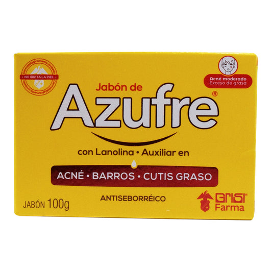 Jabon De Azufre Con Lanolina 100 G (GRISI)