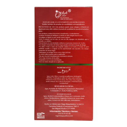 Tinte Rojo Carmin 150 Mililitros (VELVET COLOR)