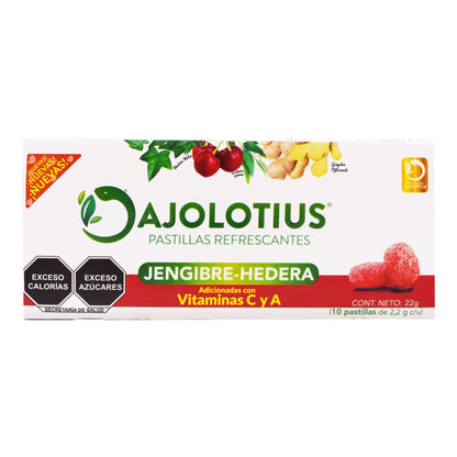 Pastillas Refrescantes Jengibre Hedera 10 Pz (Paquete 10) (AJOLOTIUS)