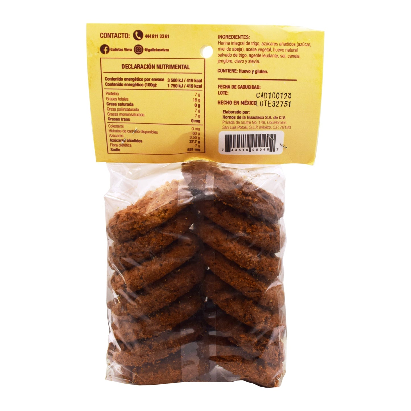 Galleta Jengibre Disco 190 G (GALLETAS VIVRA)