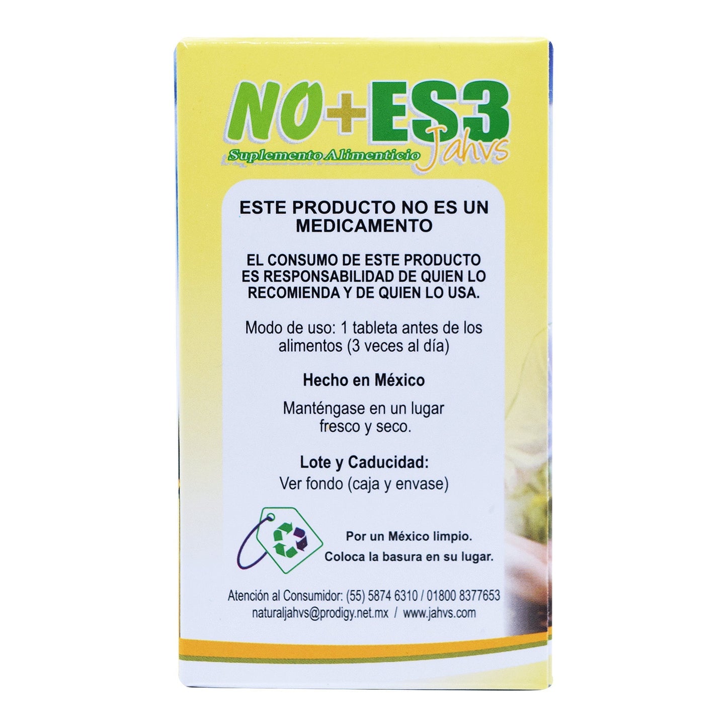 No  Es3  500 Miligramos 100 Tabletas (NATURAL JAHVS)