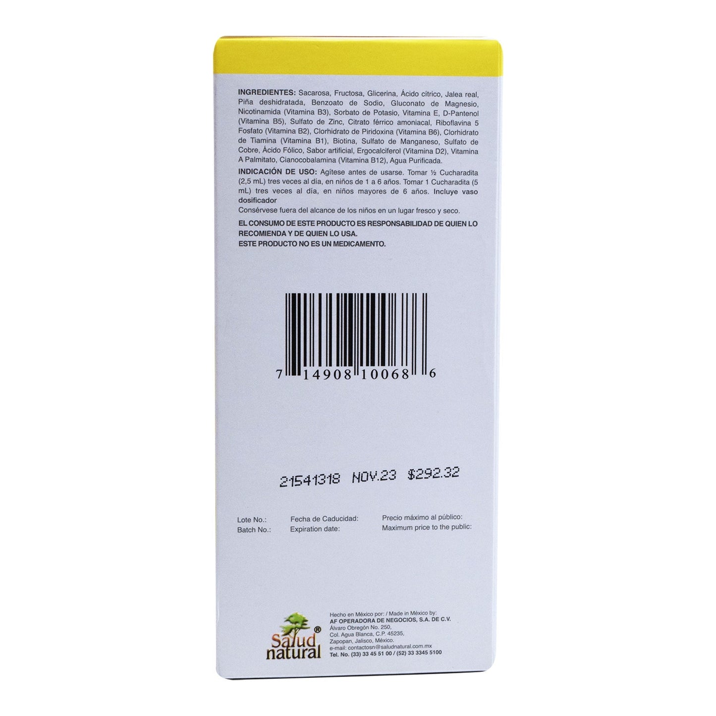 Jarabe Dynamax Junior 250 Mililitros (SALUD NATURAL)