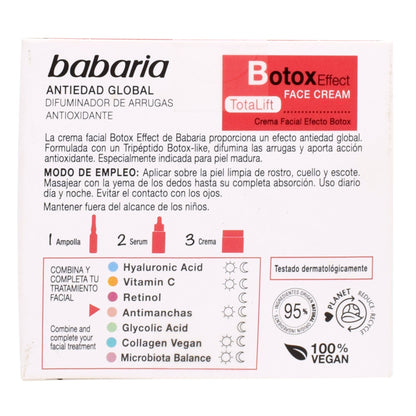 Crema Facial Botox 50 Mililitros (BABARIA)