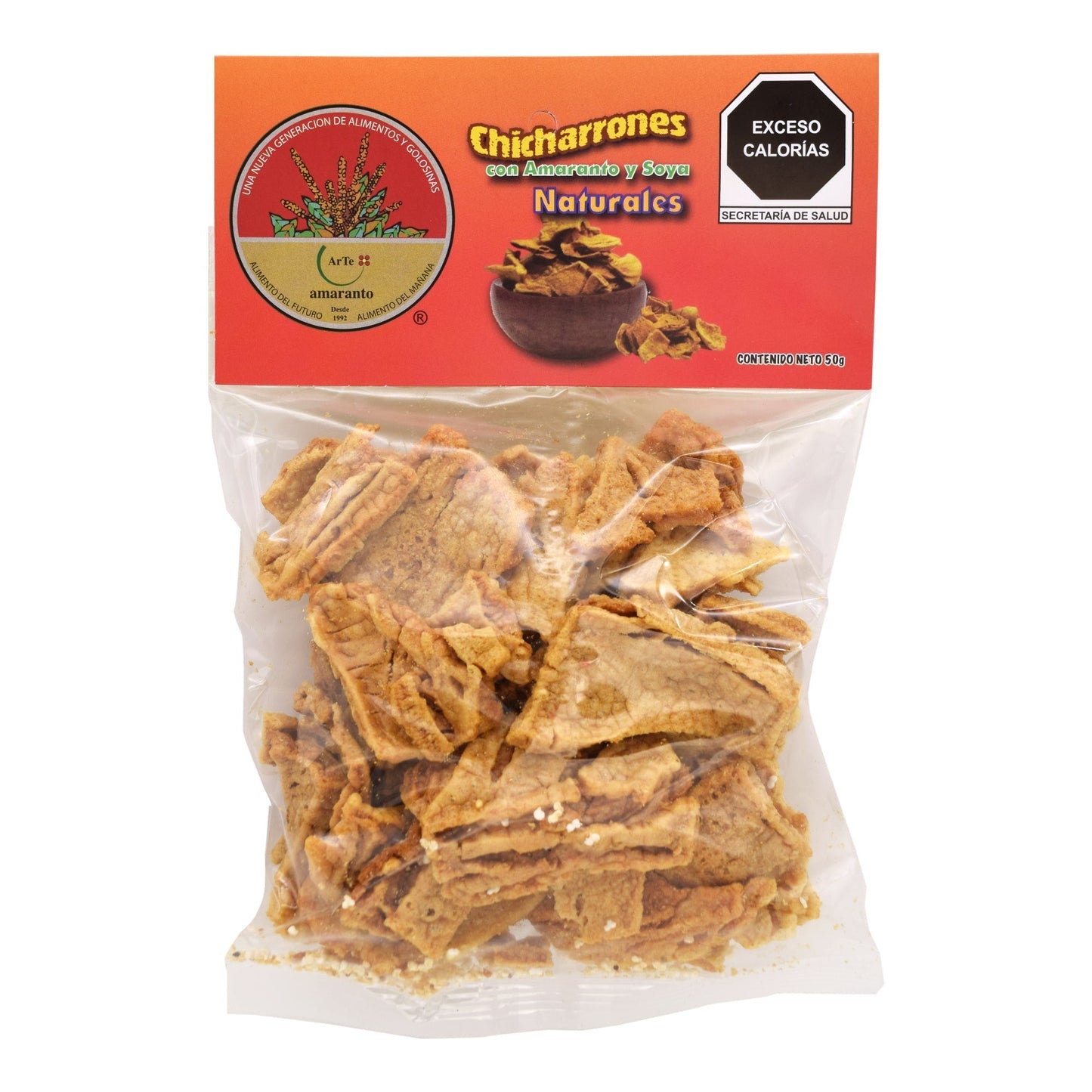 Chicharron Con Amaranto Y Soya Natural 50 G (Caja 12) (ARTE AMARANTO)