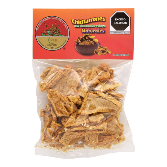 Chicharron Con Amaranto Y Soya Natural 50 G (Caja 12) (ARTE AMARANTO)