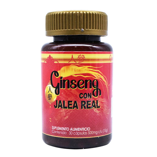 Ginseng Con Jalea Real 500 Miligramos 30 Cápsulas (ANAHUAC)