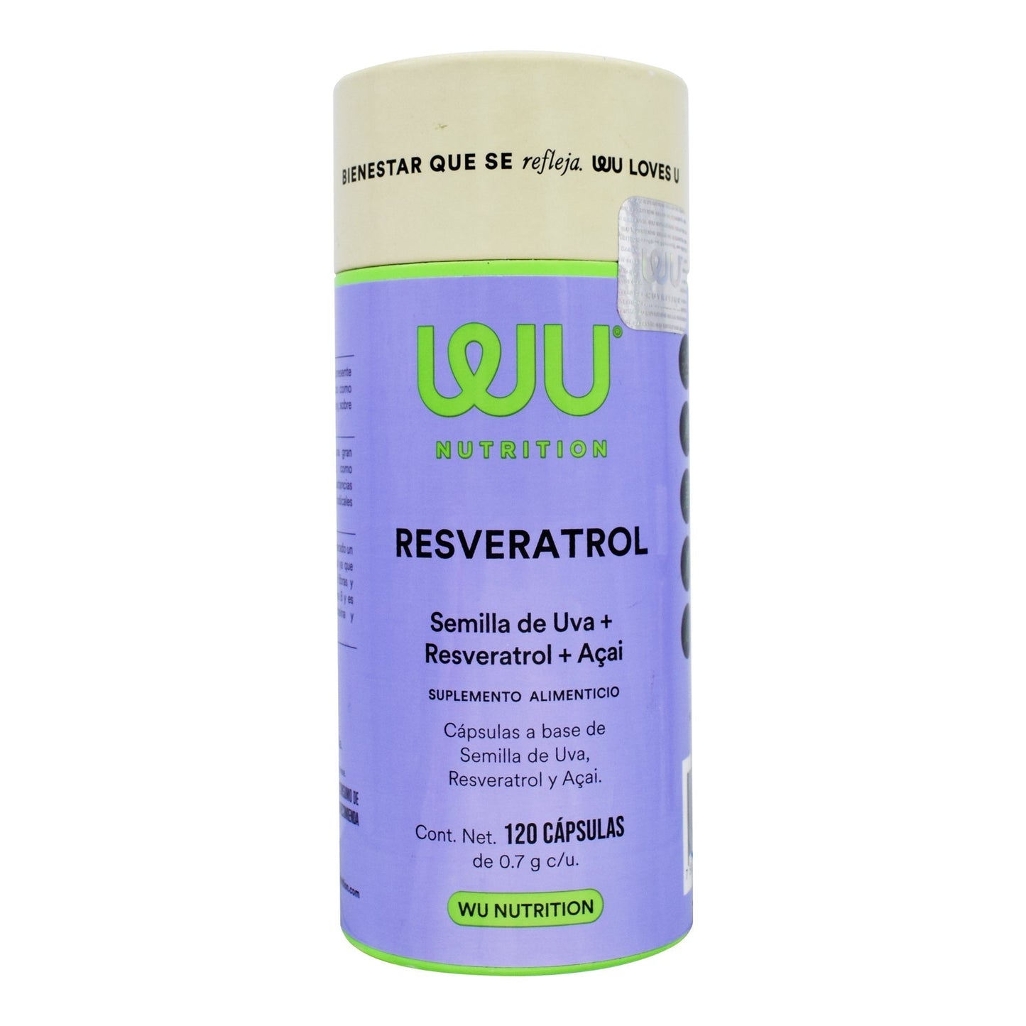Resveratrol 120 Cápsulas (WU NUTRITION)