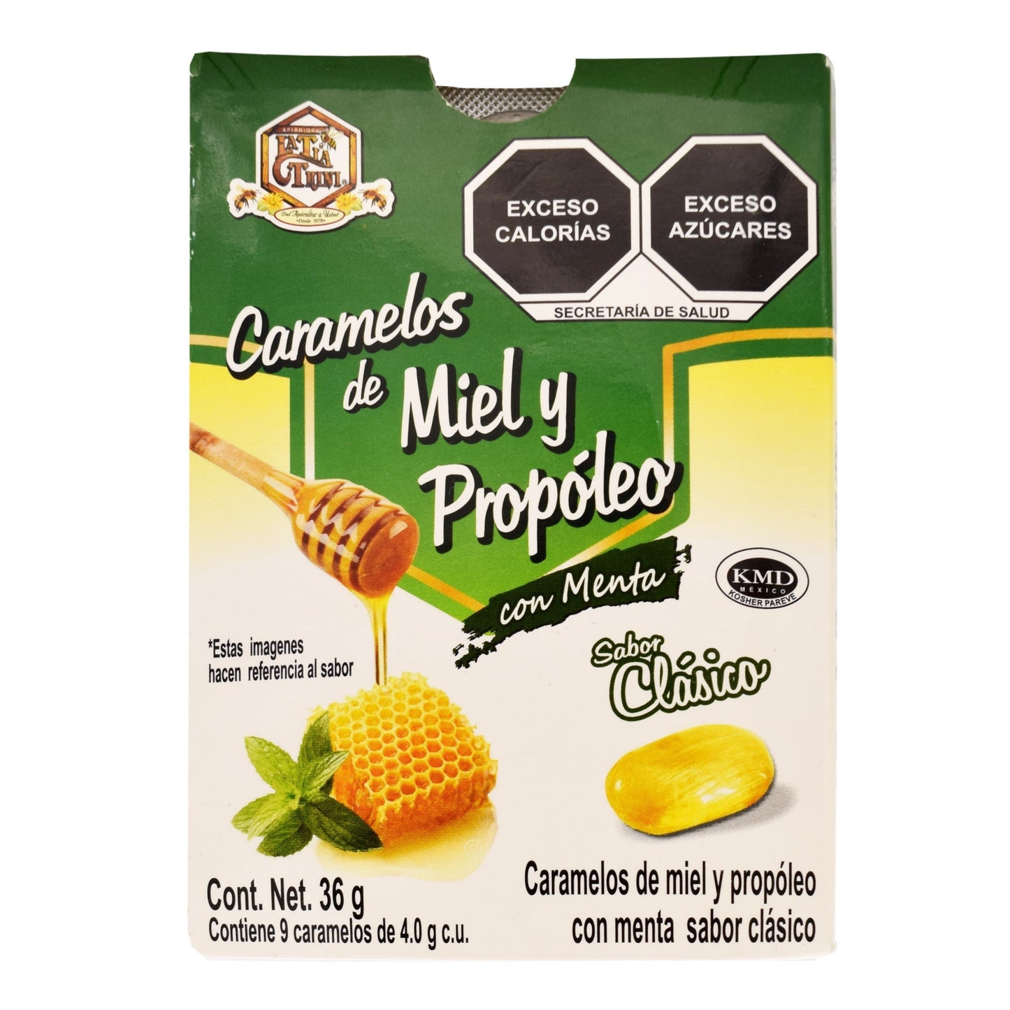Caramelo De Propoleo Sabor Miel 36 G (Paquete 12) (LA TIA TRINI)