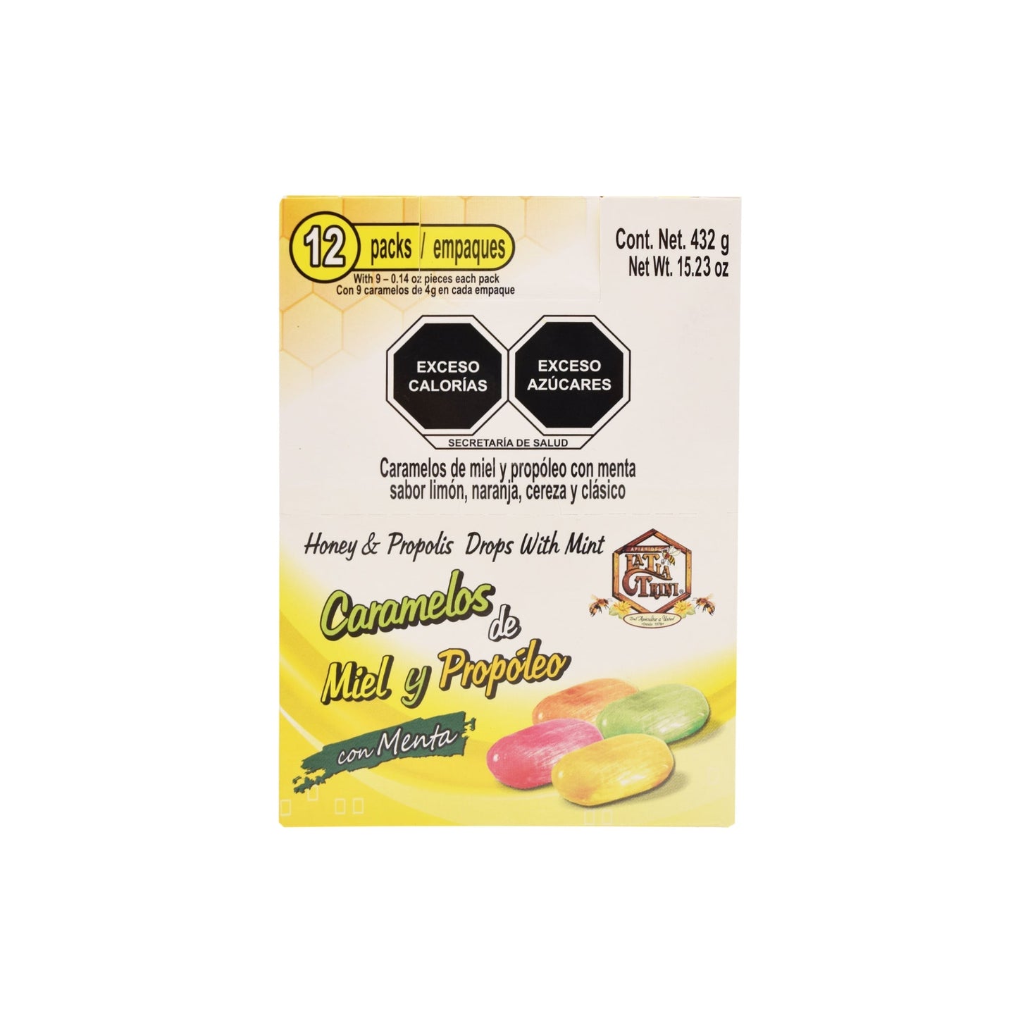 Caramelo De Propoleo Sabor Naranja 36 G (Paquete 12) (LA TIA TRINI)