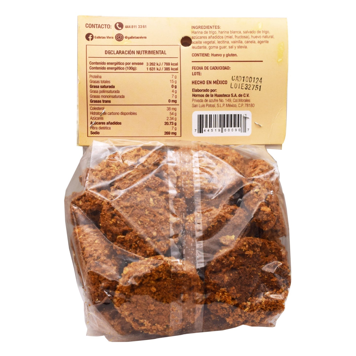 Galleta Salvado Y Miel 200 G (GALLETAS VIVRA)