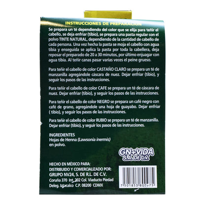 Tinte Henna 75G (GN + VIDA)