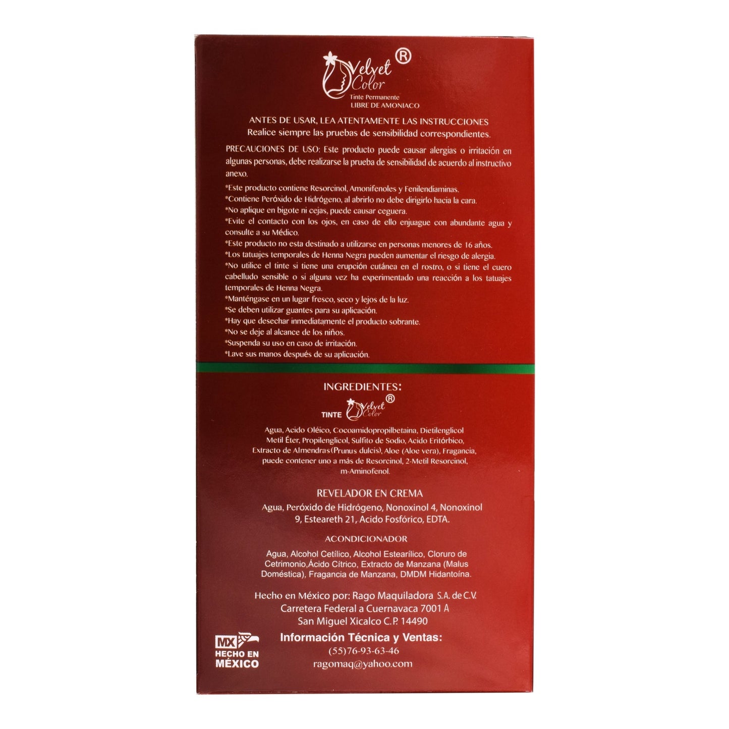 Tinte Negro 150 Mililitros (VELVET COLOR)