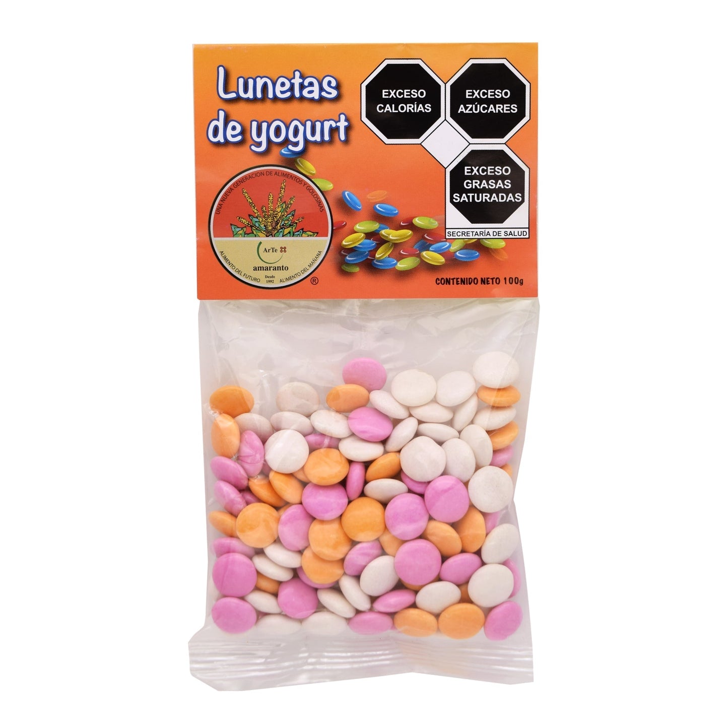 Lunetas De Yogurt 100 G (Caja 15) (ARTE AMARANTO)