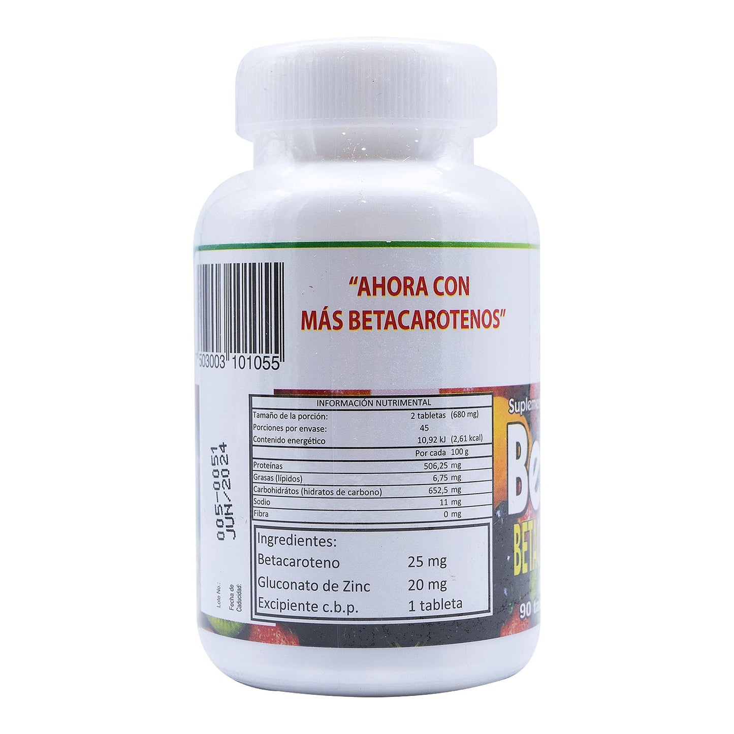 Beta Zinc Betacaroteno 90 Tabletas (MARGARITA NATURAL)