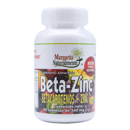 Beta Zinc Betacaroteno 90 Tabletas (MARGARITA NATURAL)