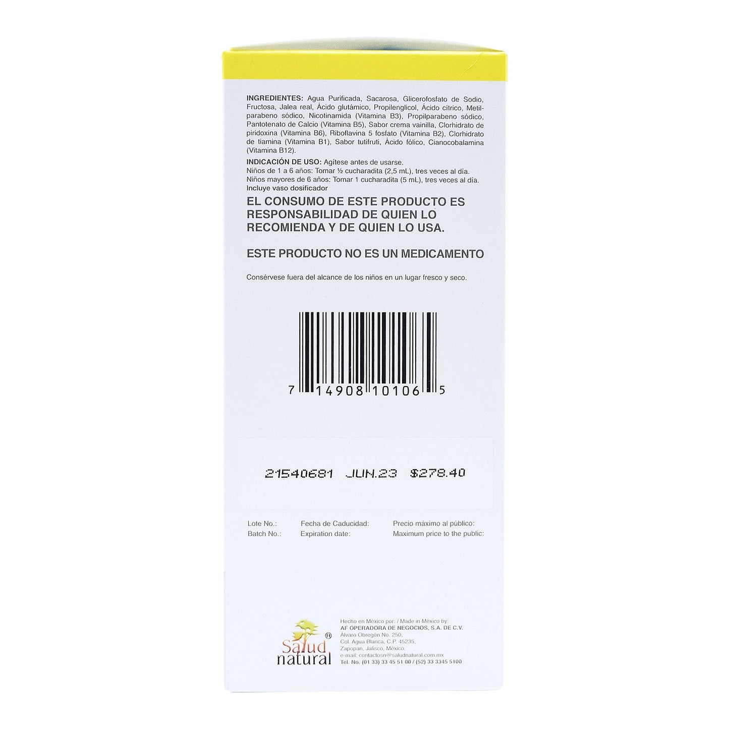 Actikroll Jarabe Para Nií±os 250 Mililitros (SALUD NATURAL)