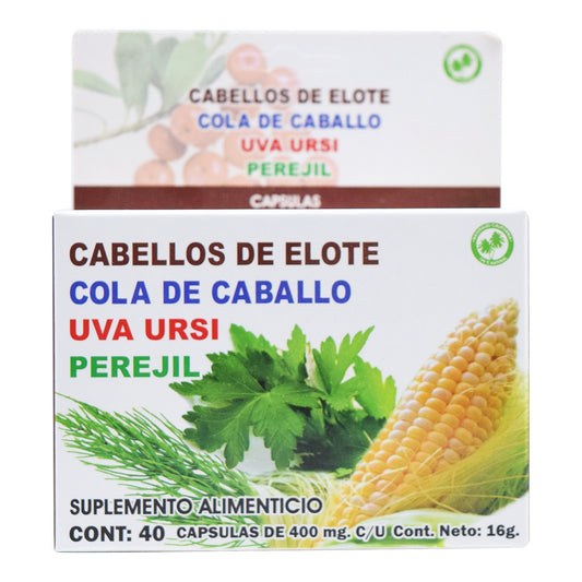 Cabellos De Elote Uva Ursi 40 Cápsulas (NATURALES CALIFORNIA)