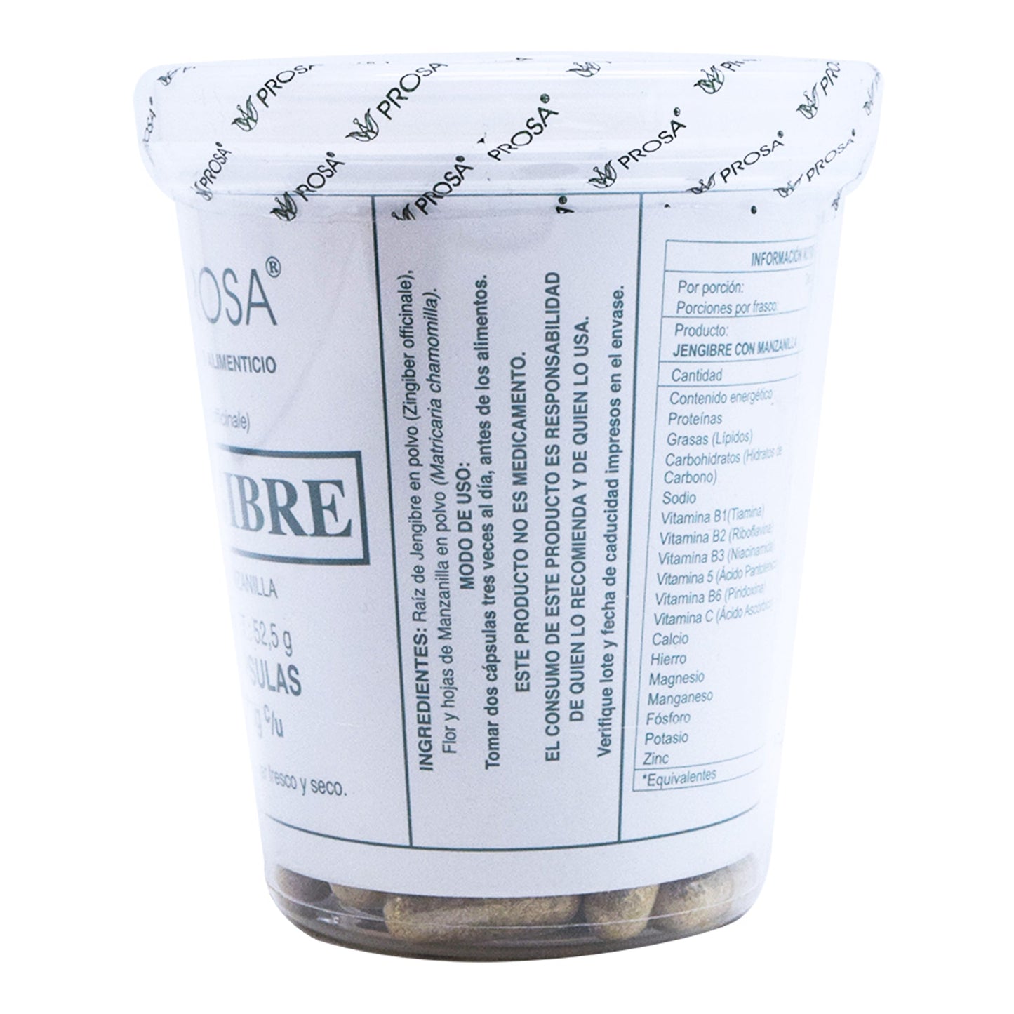 Jengibre Con Manzanilla 150 Cápsulas (PROSA)