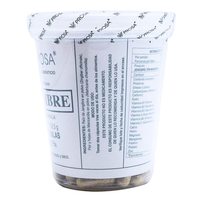 Jengibre Con Manzanilla 150 Cápsulas (PROSA)