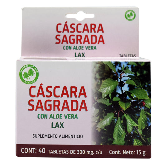 Cascara Sagrada 40 Cápsulas (NATURALES CALIFORNIA)