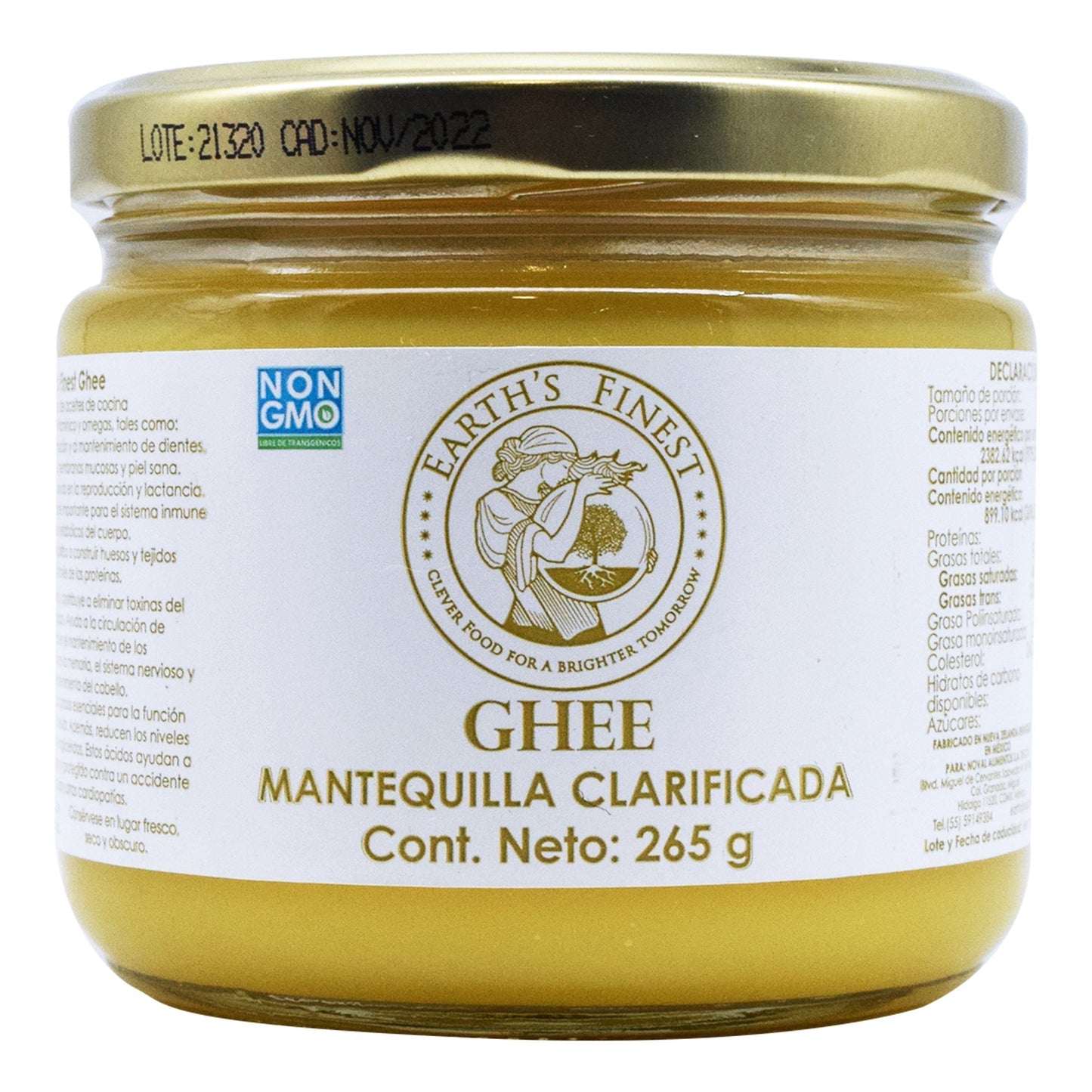 Mantequilla Clarificada Ghee 265 G (EARTHS FINEST)