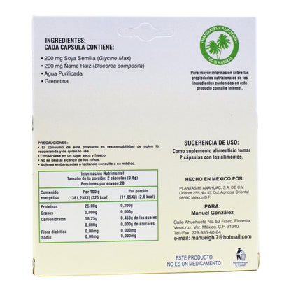 Isoflavonas De Soya 40 Cápsulas (NATURALES CALIFORNIA)