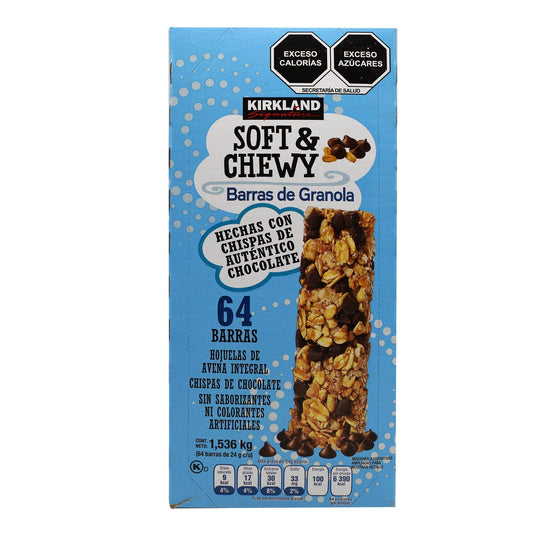 Barra De Granola Chocolate 24 G (Caja 64) (KIRKLAND)