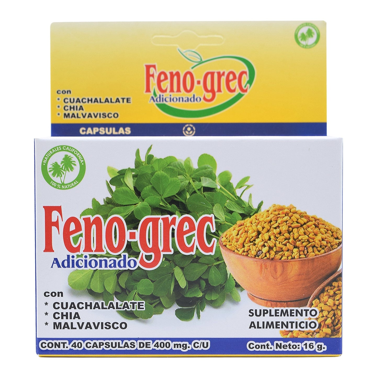 Fenogreco Reforzado 40 Cápsulas (NATURALES CALIFORNIA)