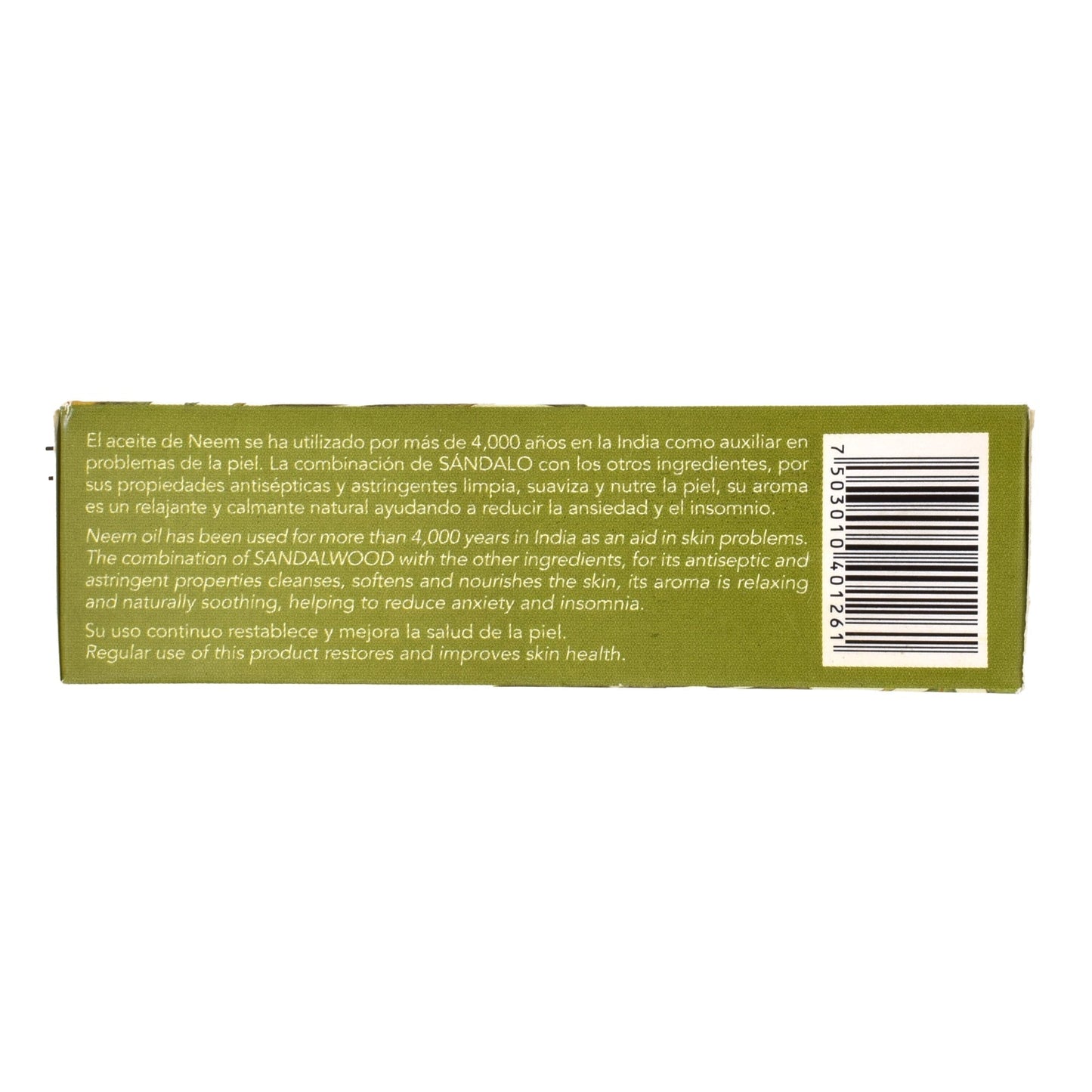 Jabon De Neem Con Sabila Y Sandalo 140 G (MANDUMED)