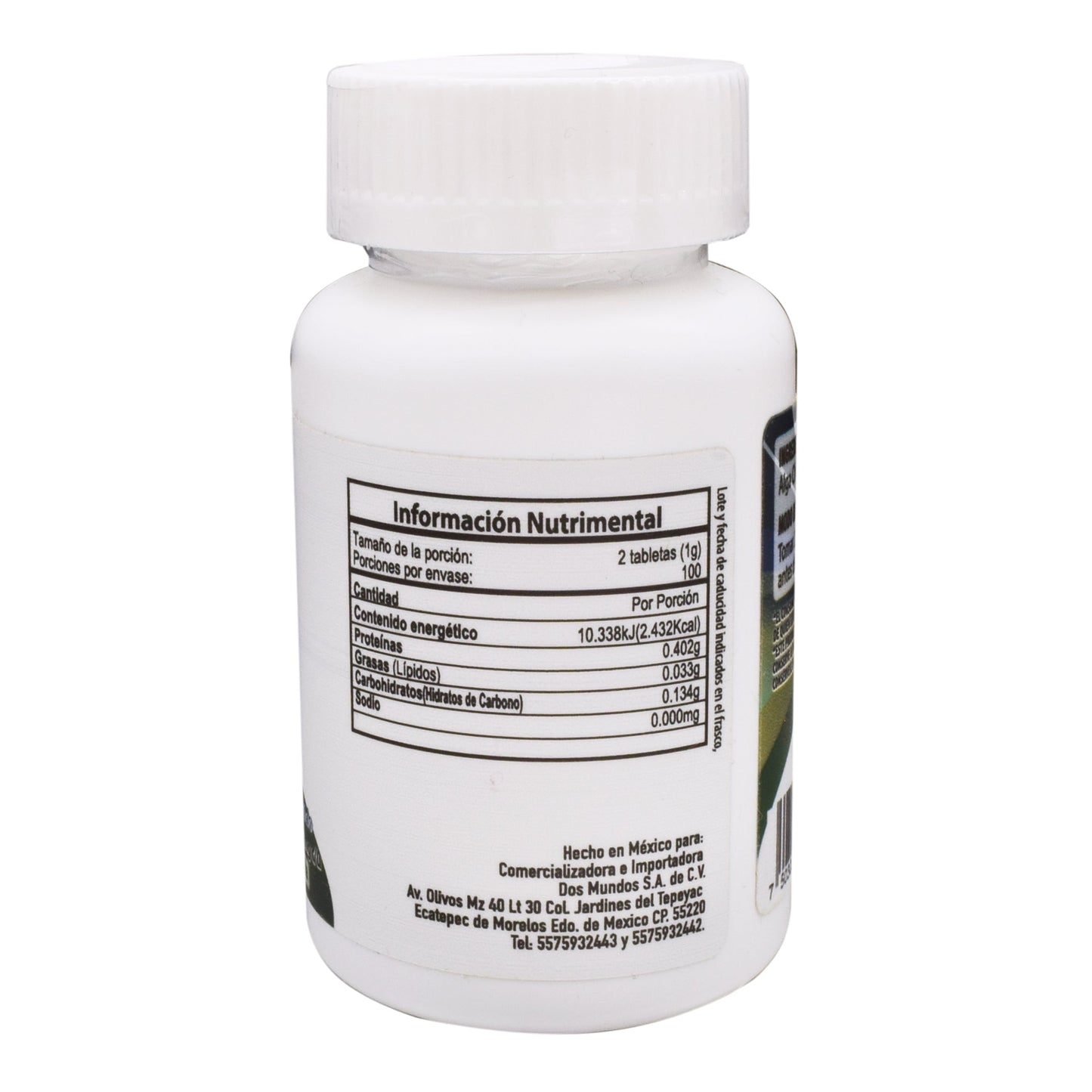 Chlorella 500 Miligramos 100 Tabletas (DOS MUNDOS)