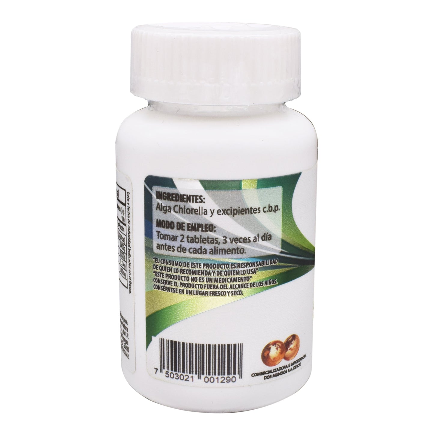 Chlorella 500 Miligramos 100 Tabletas (DOS MUNDOS)