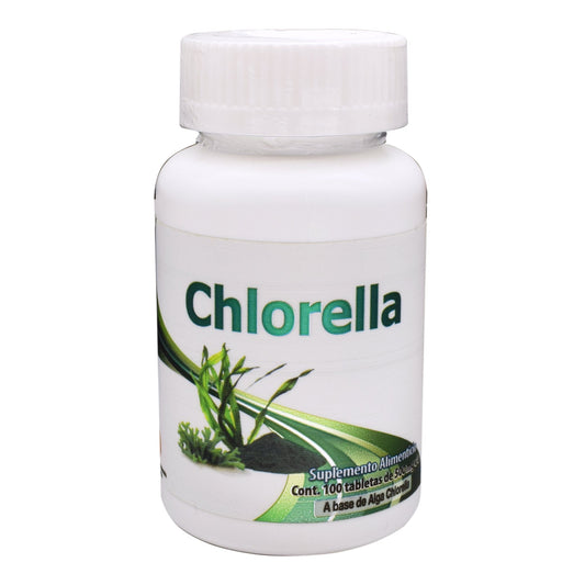 Chlorella 500 Miligramos 100 Tabletas (DOS MUNDOS)