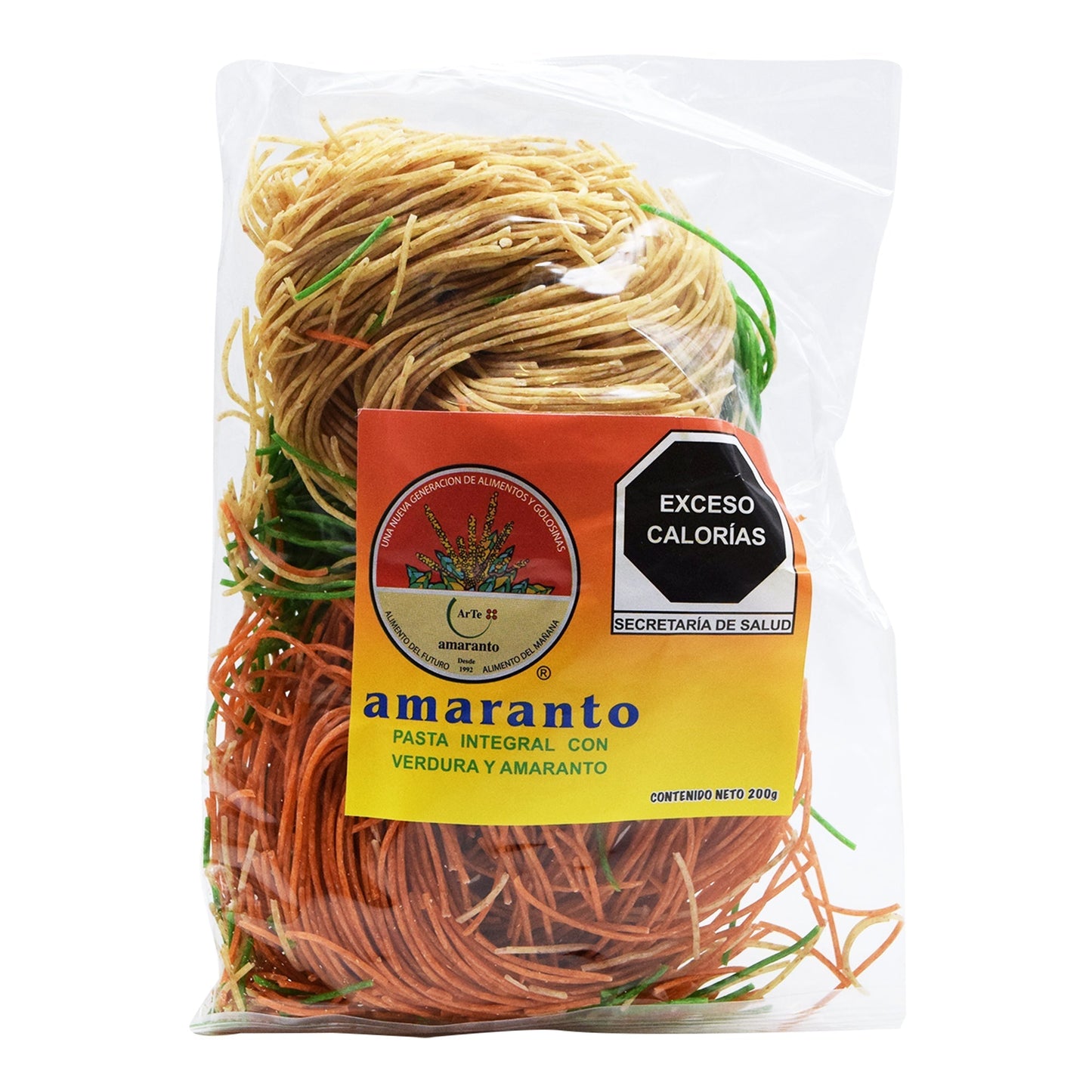 Pasta Integral Con Verdura Y Amaranto Fideo 200 G (ARTE AMARANTO)