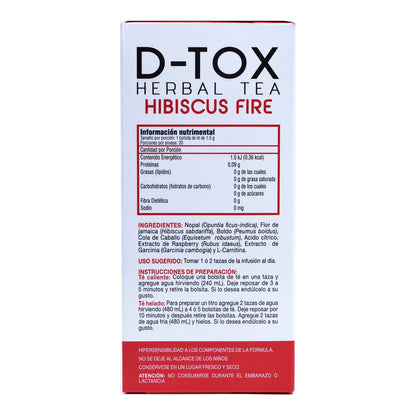 Detox Hiniscus Fire 20 Bolsitas (GREENSIDE)