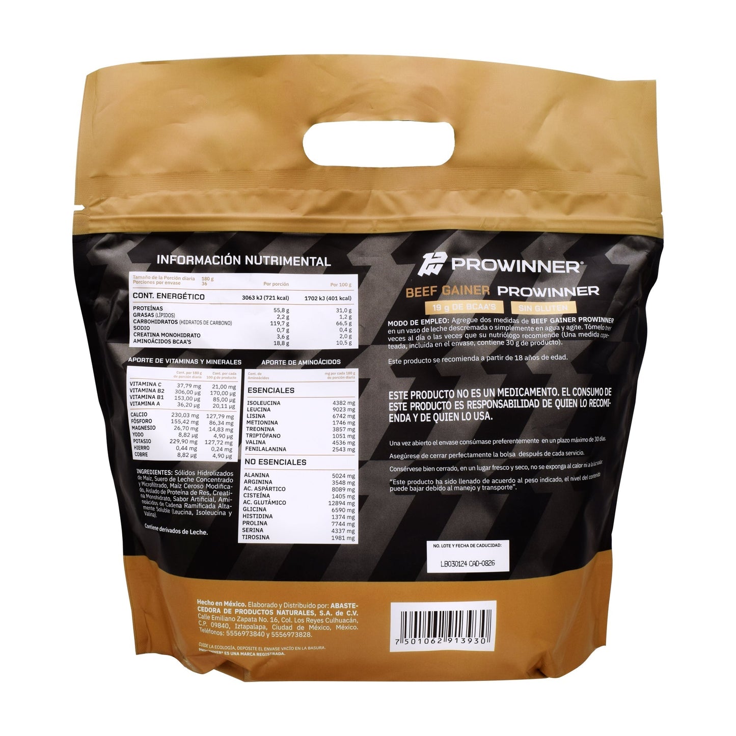 Beef Gainer Sabor Moka 2200 G (PROWINNER)