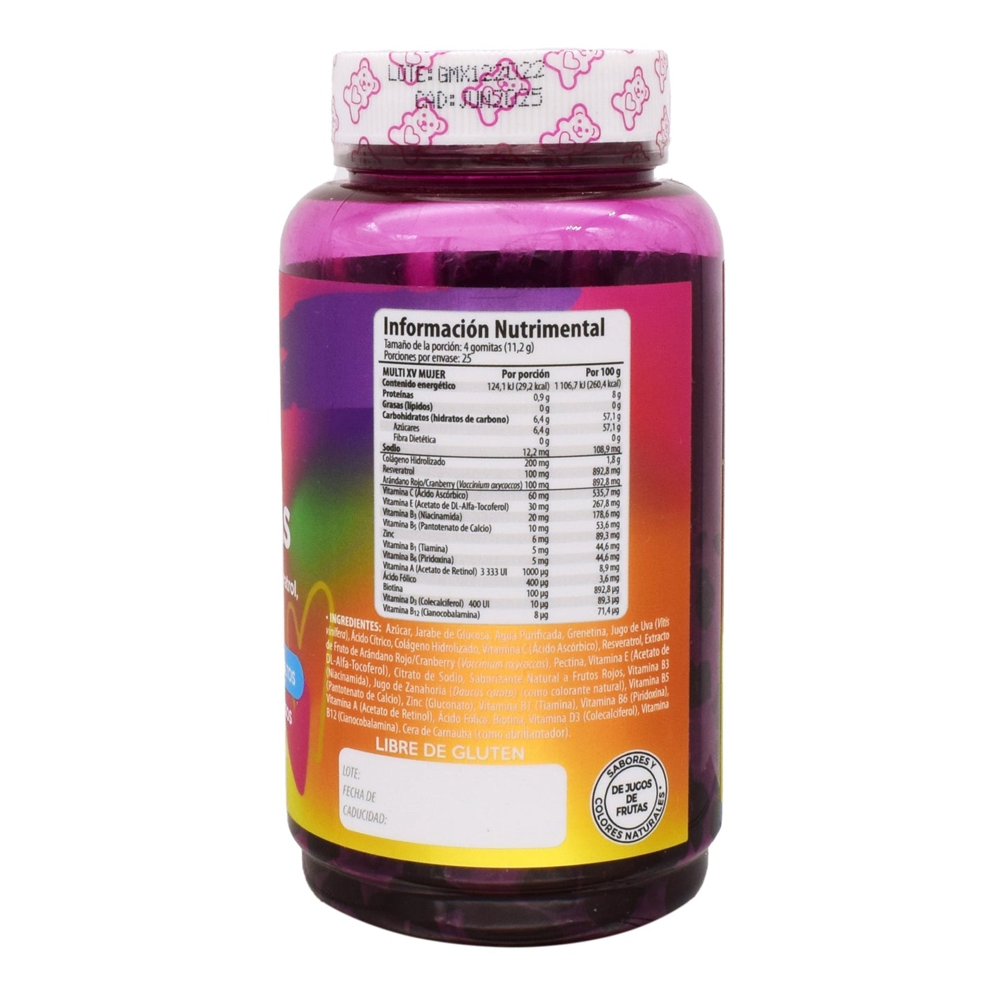 Gomitas Multi Para Mujer Frutos Rojos 280 G (BELABEAR)