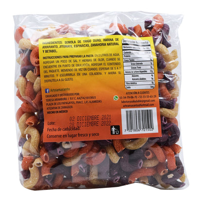 Pasta Integral Con Verdura Y Amaranto Tribilin 200 G (ARTE AMARANTO)