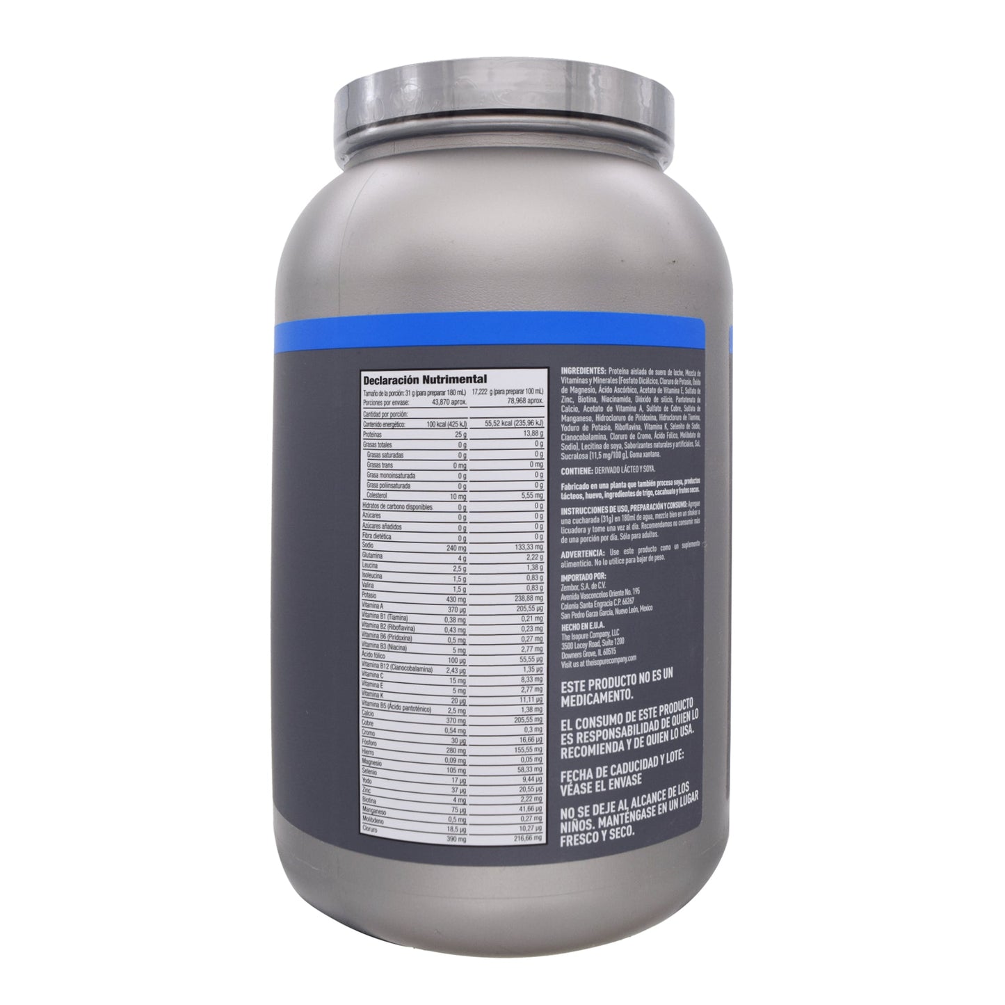 Isopure Low Carb Vainilla 3 Lb (GLANBIA)