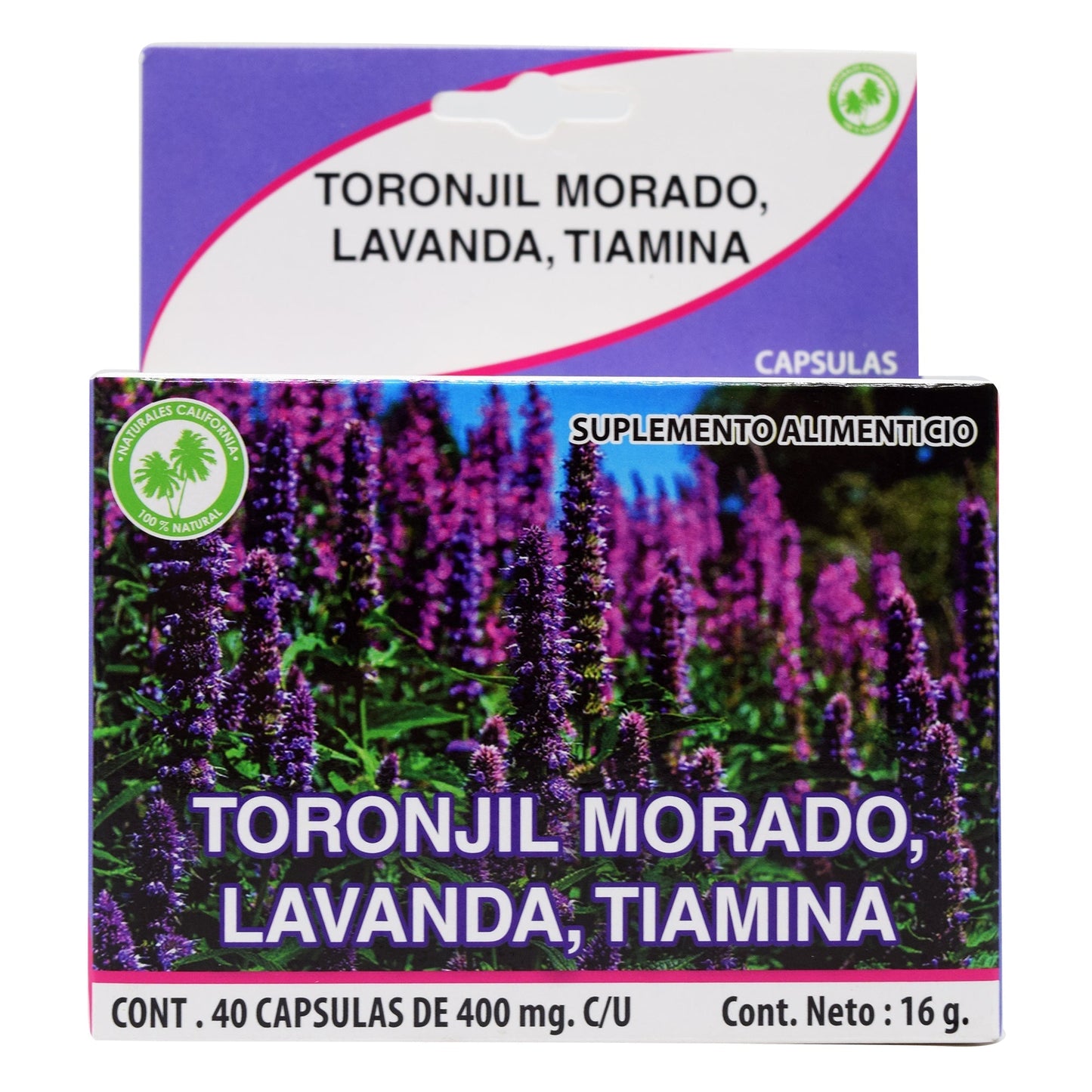 Toronjil Morado 40 Cápsulas (NATURALES CALIFORNIA)