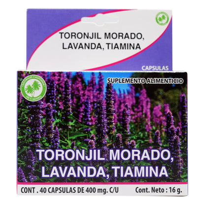 Toronjil Morado 40 Cápsulas (NATURALES CALIFORNIA)