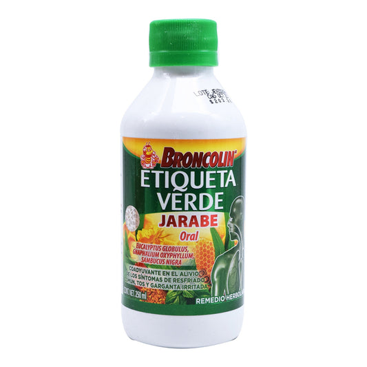 Jarabe Etiqueta Verde 250 Mililitros (BRONCOLIN)