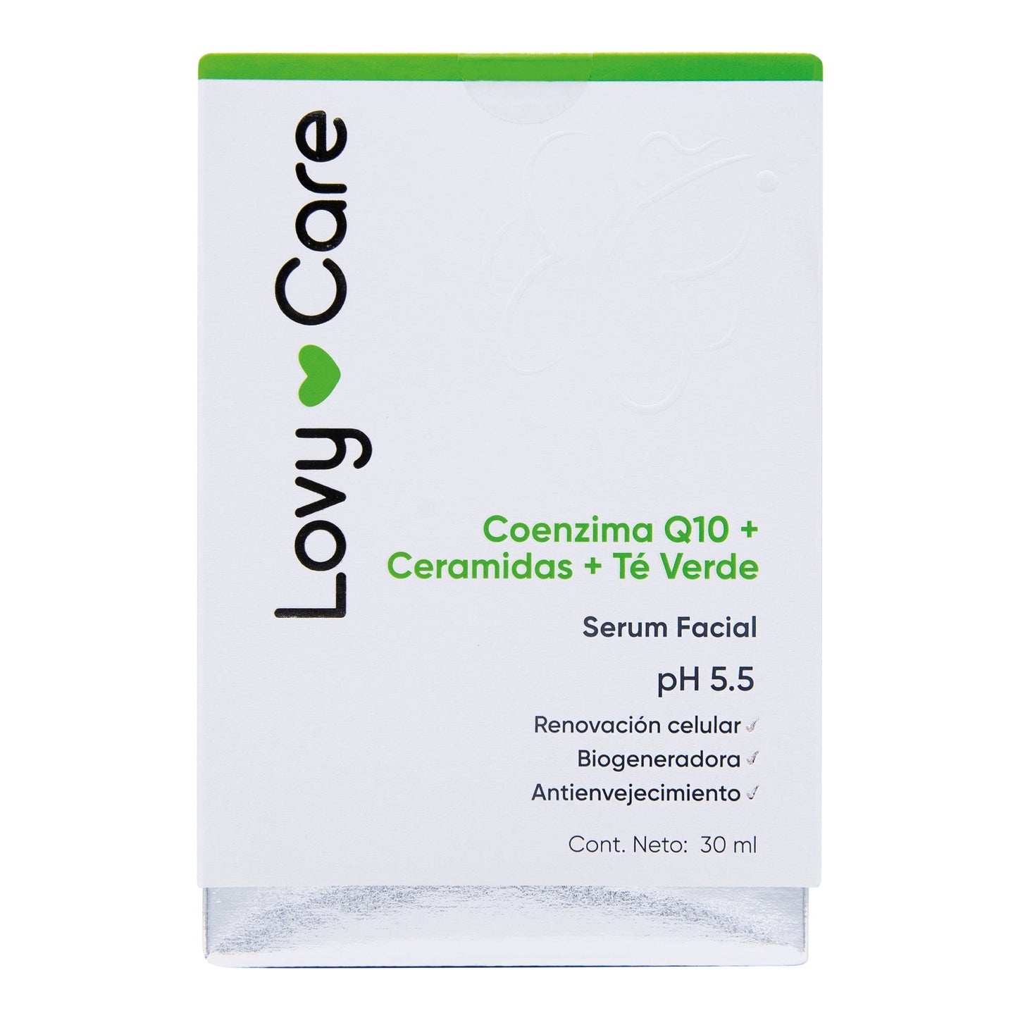 Serum Facial Coenzima Q10 Ceramidas Te Verde 30 Mililitros (LOVY CARE)