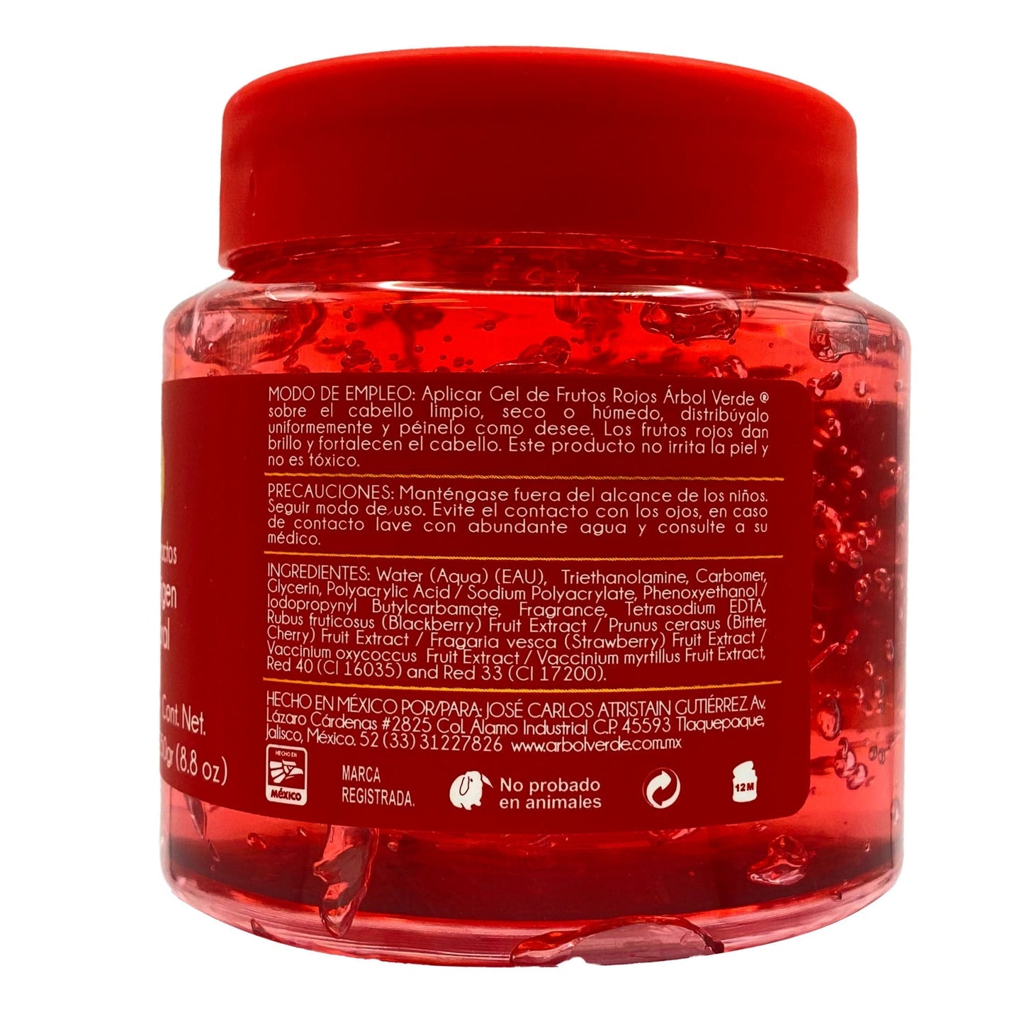 Gel Frutos Rojos 250 G (ARBOL VERDE)