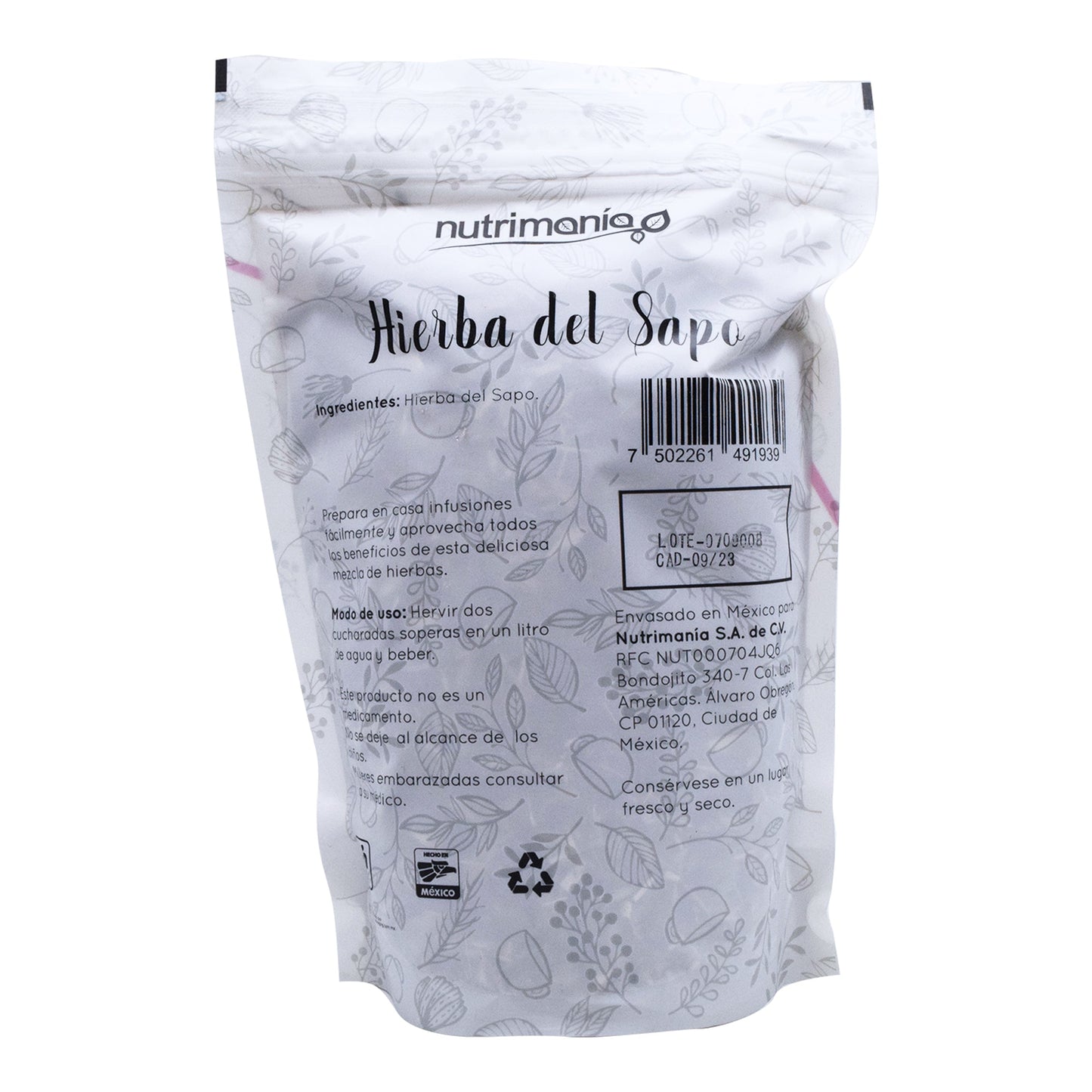 Infusion De Hierba Del Sapo 100 G (NUTRIMANIA)