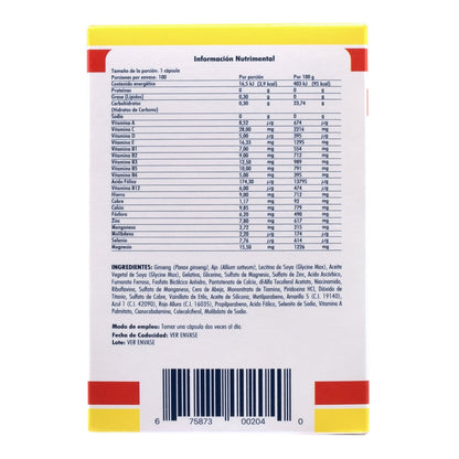 Vital Fuerte H3 Mx 100 Cápsulas (VITAL FUERTE MX)