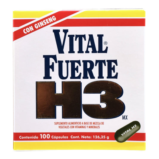 Vital Fuerte H3 Mx 100 Cápsulas (VITAL FUERTE MX)