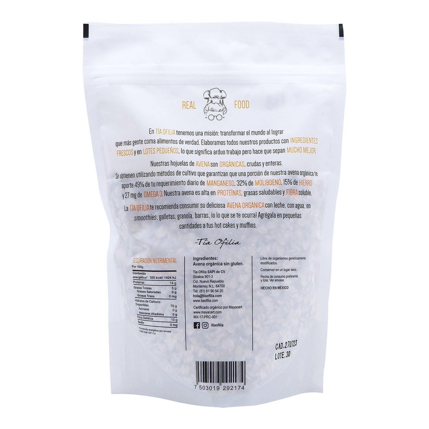 Avena En Hojuela 300 G (TIA OFILIA)