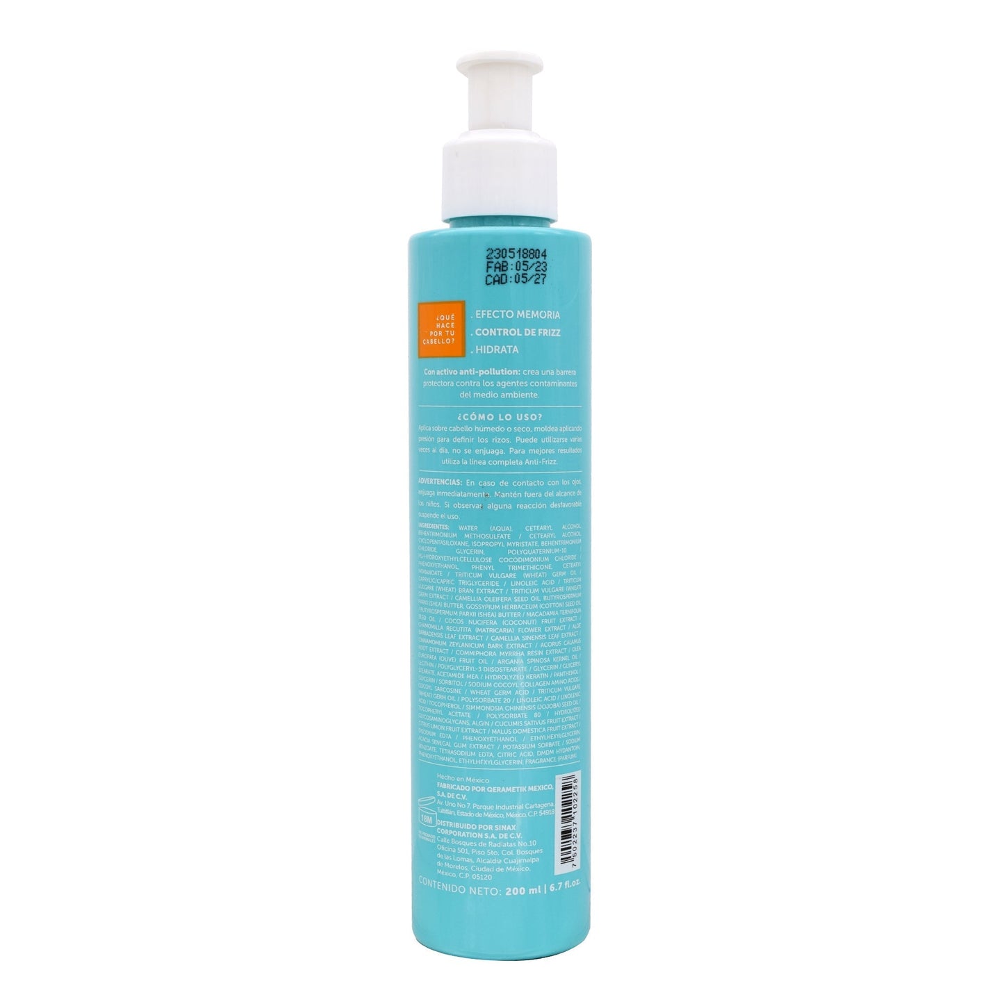 Crema Para Peinar Anti Frizz 200 Mililitros (BIOMETIK)