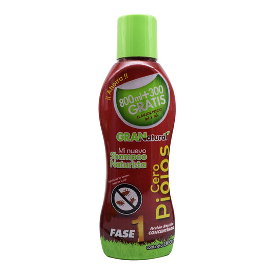 Shampoo Cero Piojos 1100 Mililitros (GRANATURAL)