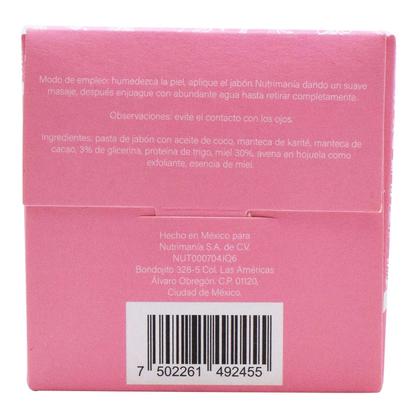 Jabon Artesanal Miel Con Karite 100 G (NUTRIMANIA)